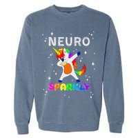 Neurodivergent Neurosparkly Neurodivergence Unicorn Adhd Asd Garment-Dyed Sweatshirt