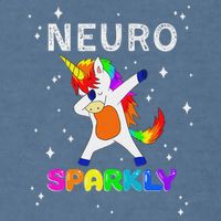 Neurodivergent Neurosparkly Neurodivergence Unicorn Adhd Asd Garment-Dyed Sweatshirt