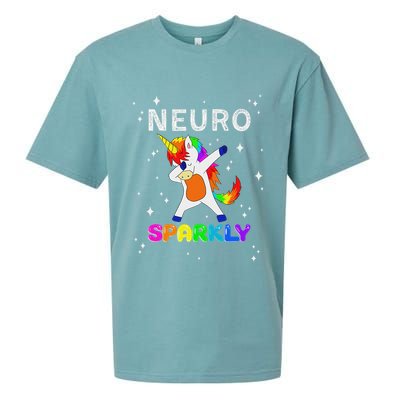 Neurodivergent Neurosparkly Neurodivergence Unicorn Adhd Asd Sueded Cloud Jersey T-Shirt
