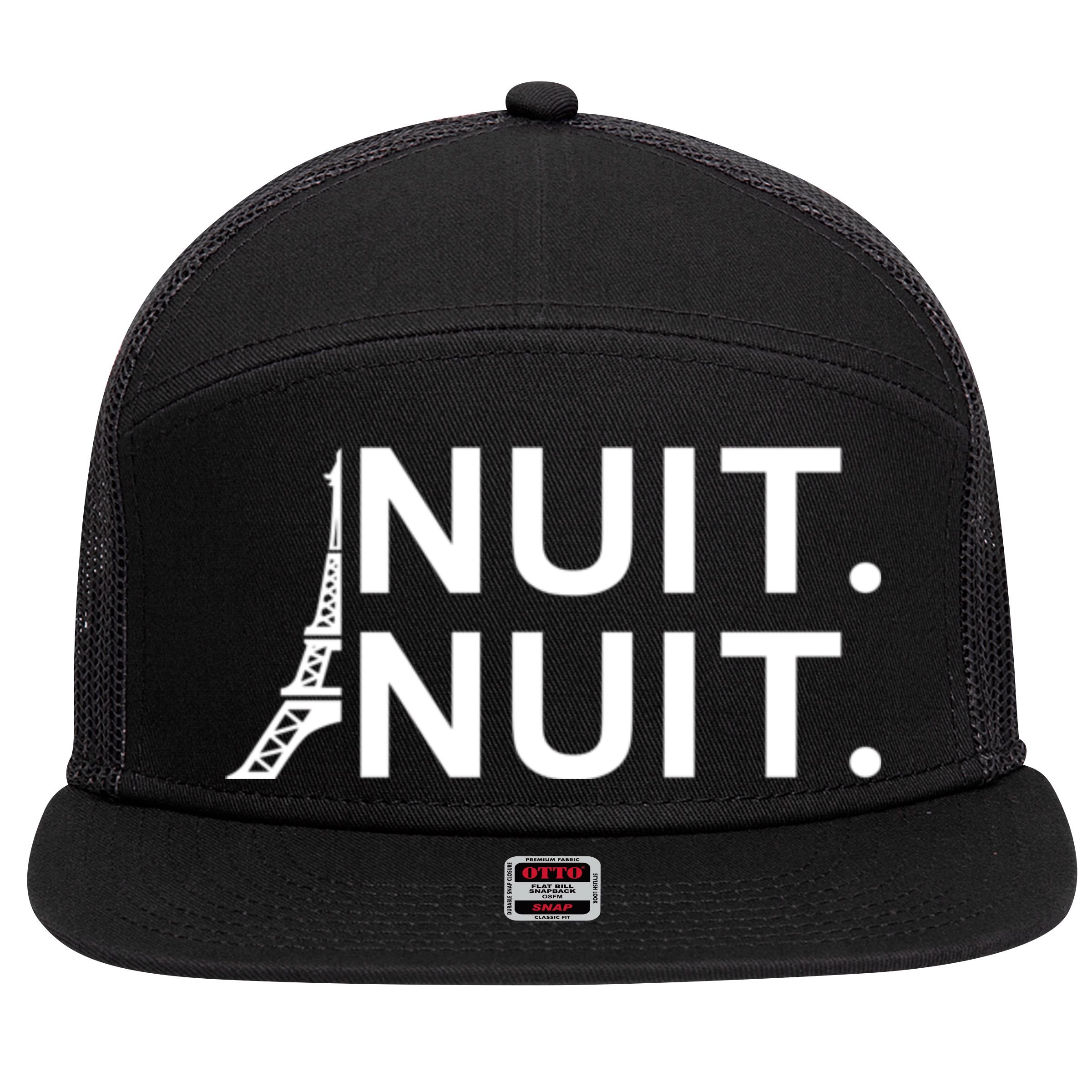Nuit Nuit Night Night 7 Panel Mesh Trucker Snapback Hat