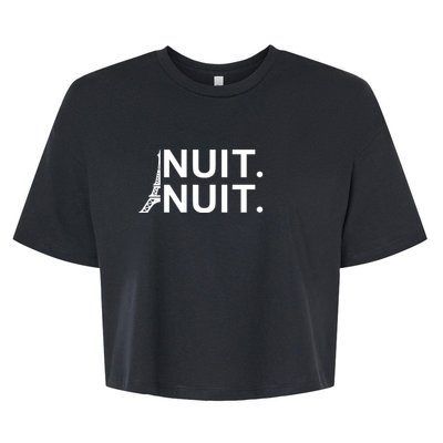 Nuit Nuit Night Night Bella+Canvas Jersey Crop Tee