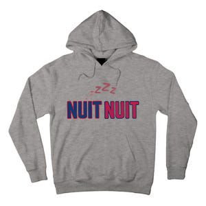 Nuit Nuit Night Night French Words Paris Tower Tall Hoodie