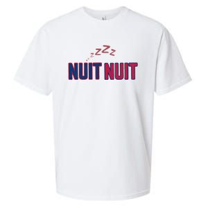 Nuit Nuit Night Night French Words Paris Tower Sueded Cloud Jersey T-Shirt