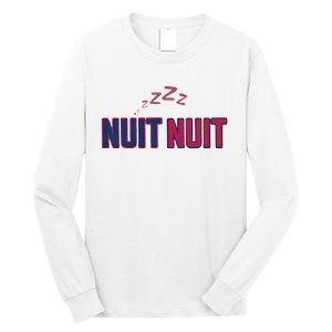 Nuit Nuit Night Night French Words Paris Tower Long Sleeve Shirt