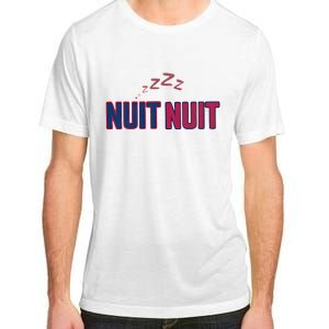 Nuit Nuit Night Night French Words Paris Tower Adult ChromaSoft Performance T-Shirt