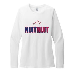 Nuit Nuit Night Night French Words Paris Tower Womens CVC Long Sleeve Shirt