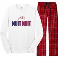 Nuit Nuit Night Night French Words Paris Tower Long Sleeve Pajama Set