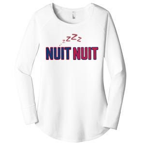 Nuit Nuit Night Night French Words Paris Tower Women's Perfect Tri Tunic Long Sleeve Shirt