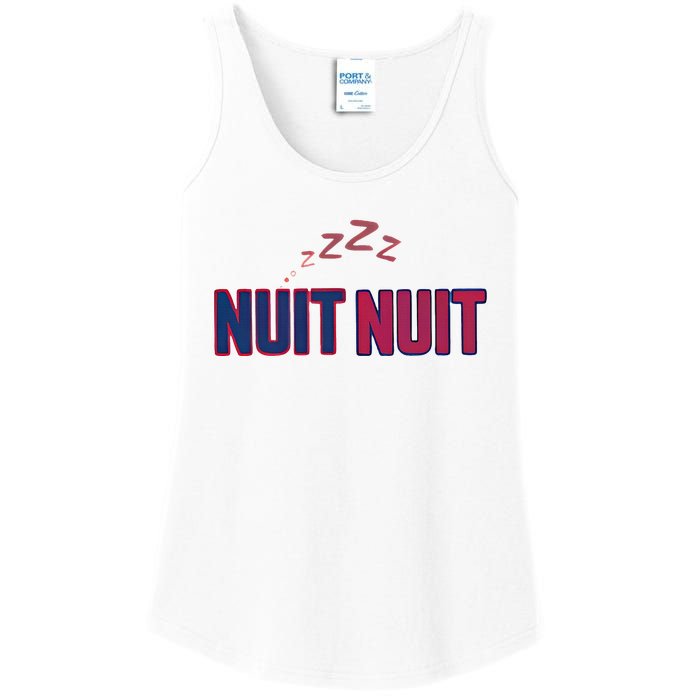 Nuit Nuit Night Night French Words Paris Tower Ladies Essential Tank