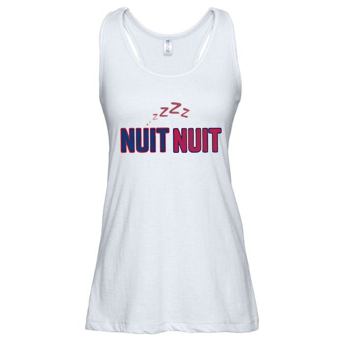 Nuit Nuit Night Night French Words Paris Tower Ladies Essential Flowy Tank