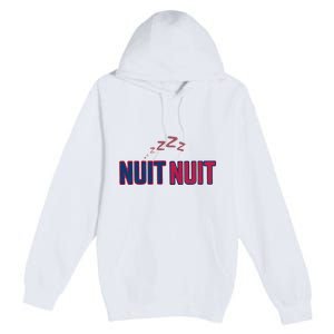 Nuit Nuit Night Night French Words Paris Tower Premium Pullover Hoodie