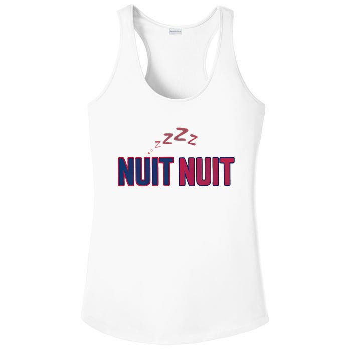 Nuit Nuit Night Night French Words Paris Tower Ladies PosiCharge Competitor Racerback Tank