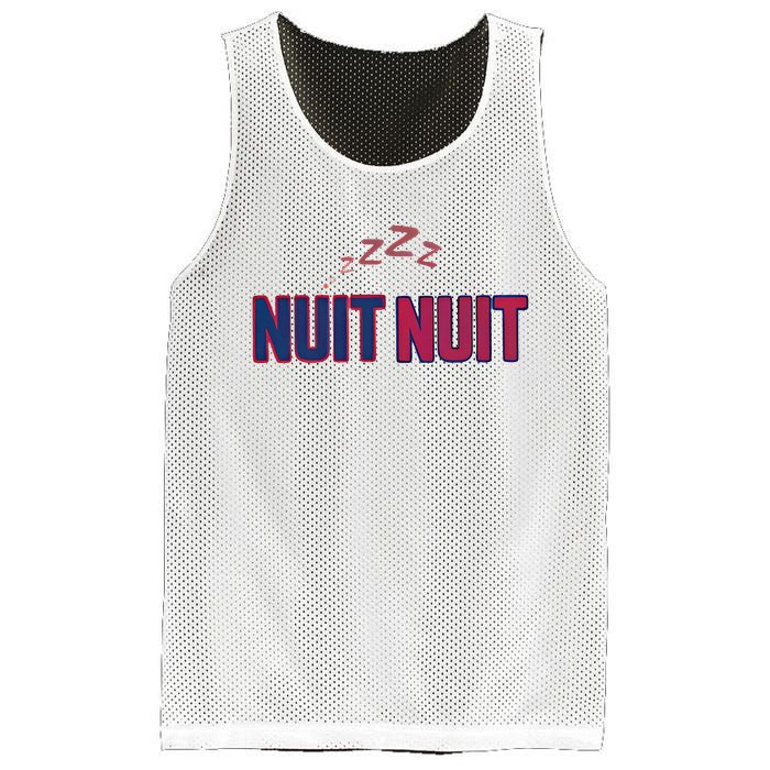 Nuit Nuit Night Night French Words Paris Tower Mesh Reversible Basketball Jersey Tank