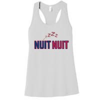 Nuit Nuit Night Night French Words Paris Tower Women's Racerback Tank