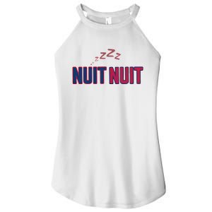 Nuit Nuit Night Night French Words Paris Tower Women's Perfect Tri Rocker Tank