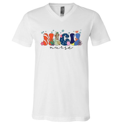 Nicu Nurse V-Neck T-Shirt