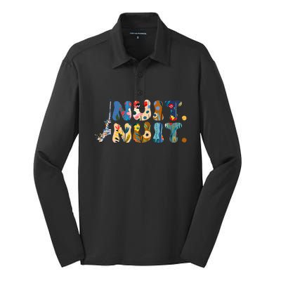 Nuit Nuit Night Night French Words Paris Tower Silk Touch Performance Long Sleeve Polo