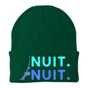 Nuit Nuit Night Night French Words Paris Tower Eiffel Knit Cap Winter Beanie