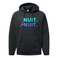 Nuit Nuit Night Night French Words Paris Tower Eiffel Performance Fleece Hoodie