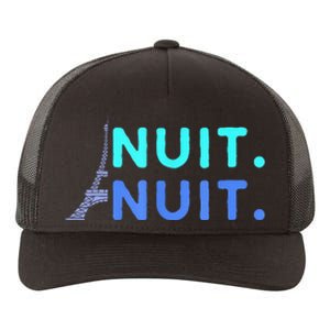 Nuit Nuit Night Night French Words Paris Tower Eiffel Yupoong Adult 5-Panel Trucker Hat