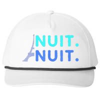 Nuit Nuit Night Night French Words Paris Tower Eiffel Snapback Five-Panel Rope Hat