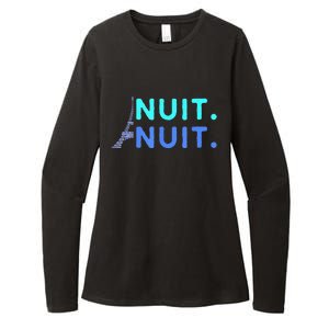 Nuit Nuit Night Night French Words Paris Tower Eiffel Womens CVC Long Sleeve Shirt