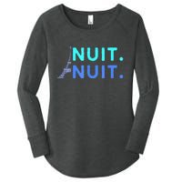 Nuit Nuit Night Night French Words Paris Tower Eiffel Women's Perfect Tri Tunic Long Sleeve Shirt