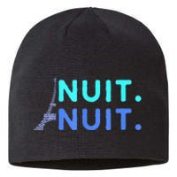 Nuit Nuit Night Night French Words Paris Tower Eiffel Sustainable Beanie