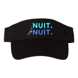 Nuit Nuit Night Night French Words Paris Tower Eiffel Valucap Bio-Washed Visor