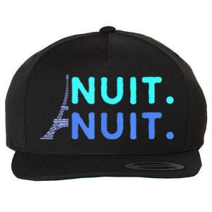 Nuit Nuit Night Night French Words Paris Tower Eiffel Wool Snapback Cap