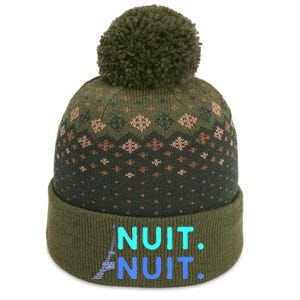 Nuit Nuit Night Night French Words Paris Tower Eiffel The Baniff Cuffed Pom Beanie