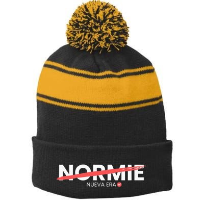 No Normie  Nueva Era En Criptomonedas Stripe Pom Pom Beanie