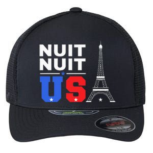 Nuit Nuit Night Night French Words Paris Tower Eiffel Flexfit Unipanel Trucker Cap