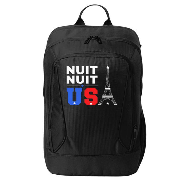 Nuit Nuit Night Night French Words Paris Tower Eiffel City Backpack