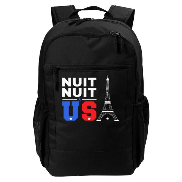 Nuit Nuit Night Night French Words Paris Tower Eiffel Daily Commute Backpack