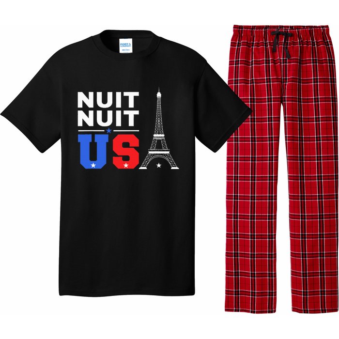 Nuit Nuit Night Night French Words Paris Tower Eiffel Pajama Set