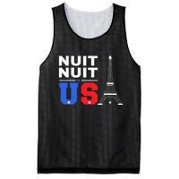 Nuit Nuit Night Night French Words Paris Tower Eiffel Mesh Reversible Basketball Jersey Tank