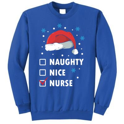 Naughty Nice Nurse Christmas Funny Nurses Xmas Gift Great Gift Sweatshirt