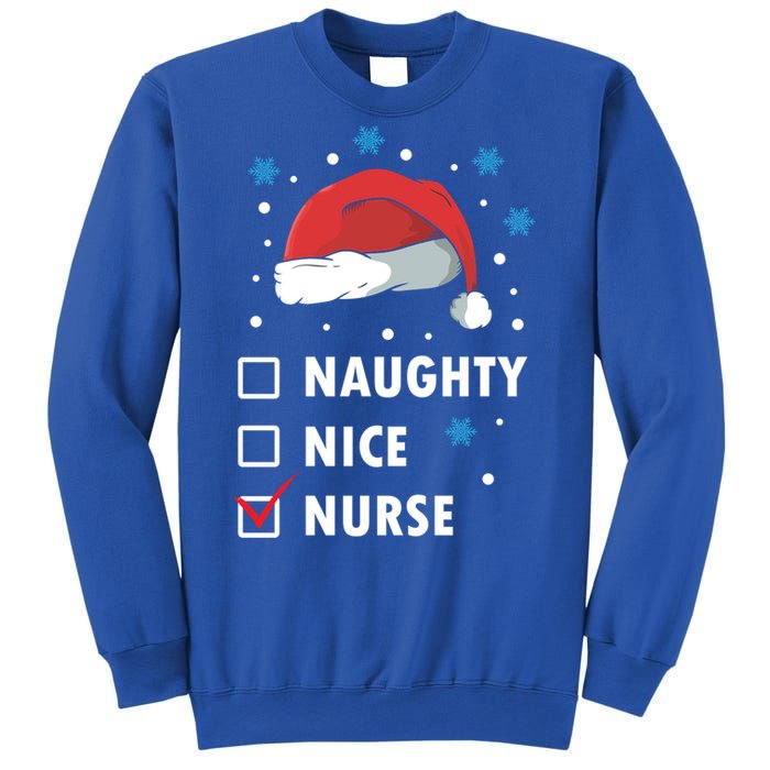 Naughty Nice Nurse Christmas Funny Nurses Xmas Gift Great Gift Sweatshirt