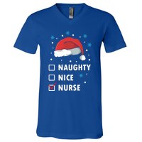 Naughty Nice Nurse Christmas Funny Nurses Xmas Gift Great Gift V-Neck T-Shirt