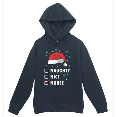 Naughty Nice Nurse Christmas Funny Nurses Xmas Gift Great Gift Urban Pullover Hoodie