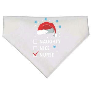 Naughty Nice Nurse Christmas Funny Nurses Xmas Gift Great Gift USA-Made Doggie Bandana