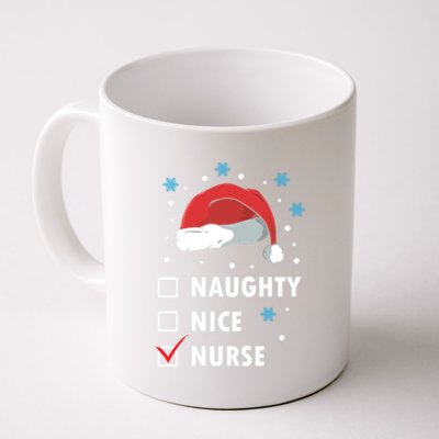 Naughty Nice Nurse Christmas Funny Nurses Xmas Gift Great Gift Coffee Mug