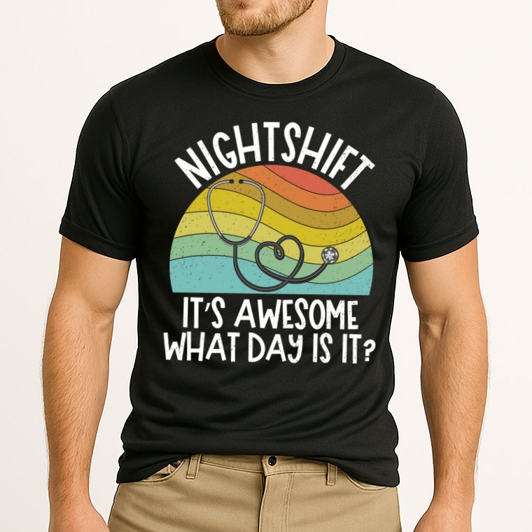 Nightshift Nurse Night Shift Nursing Rn Lpn Cna Prn Lnd Care Gift Cooling Performance Crew T-Shirt