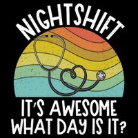 Nightshift Nurse Night Shift Nursing Rn Lpn Cna Prn Lnd Care Gift Cooling Performance Crew T-Shirt