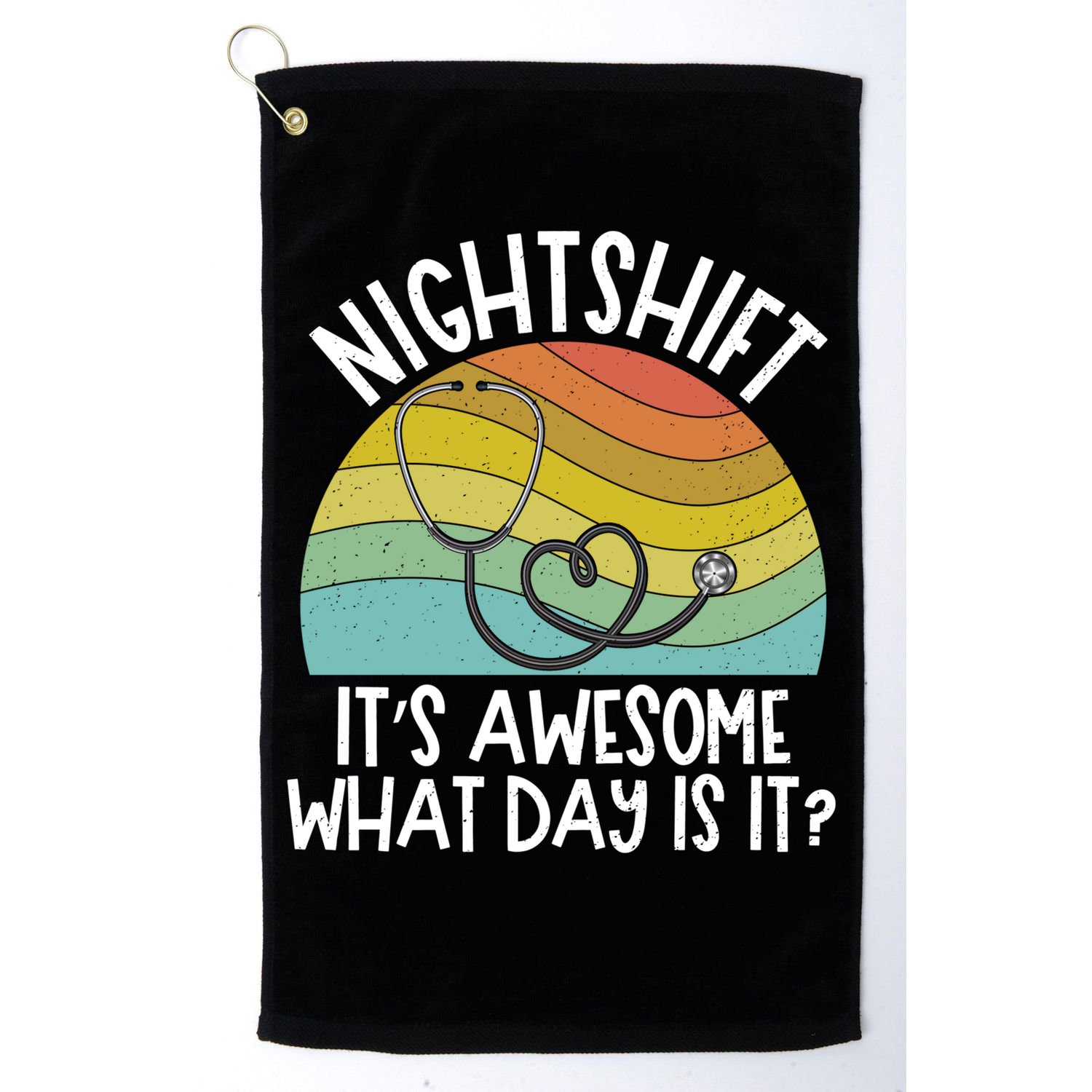 Nightshift Nurse Night Shift Nursing Rn Lpn Cna Prn Lnd Care Gift Golf Towel