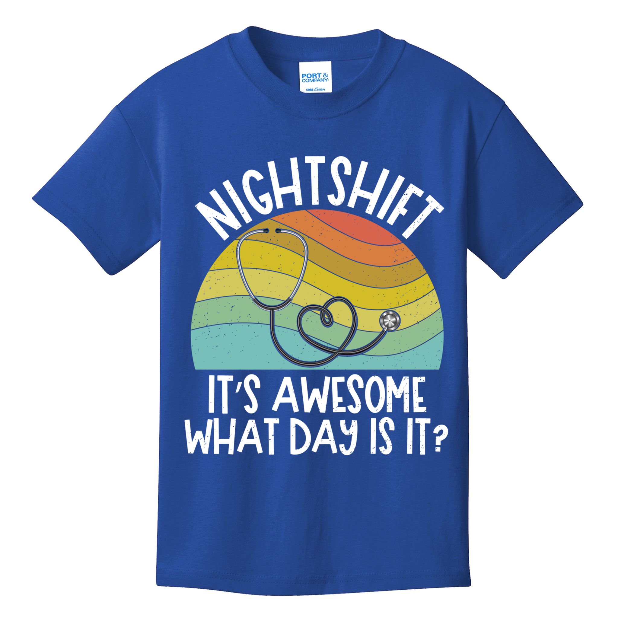 Nightshift Nurse Night Shift Nursing Rn Lpn Cna Prn Lnd Care Gift Kids T-Shirt