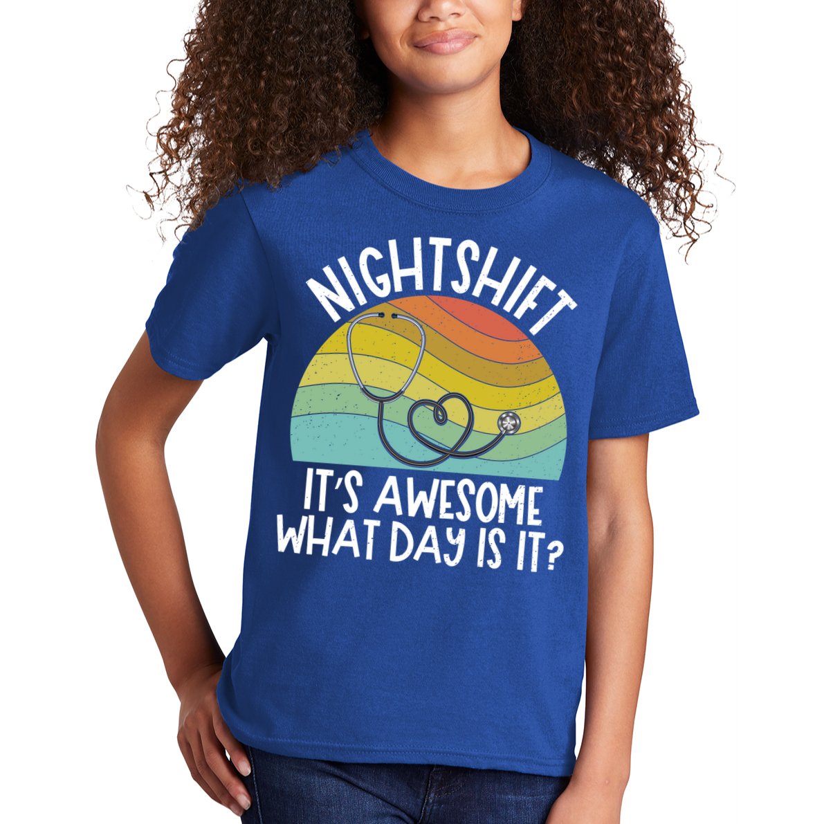 Nightshift Nurse Night Shift Nursing Rn Lpn Cna Prn Lnd Care Gift Kids T-Shirt