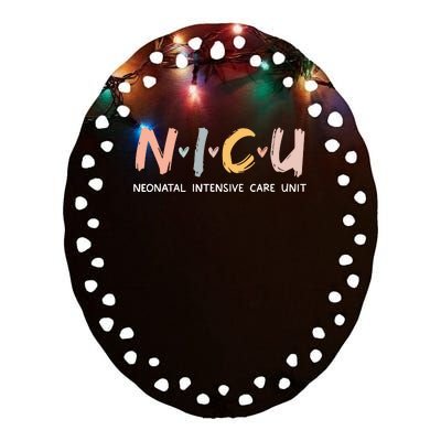 Nicu Nurse Neonatal Intensive Care Unit Nursing Ceramic Oval Ornament