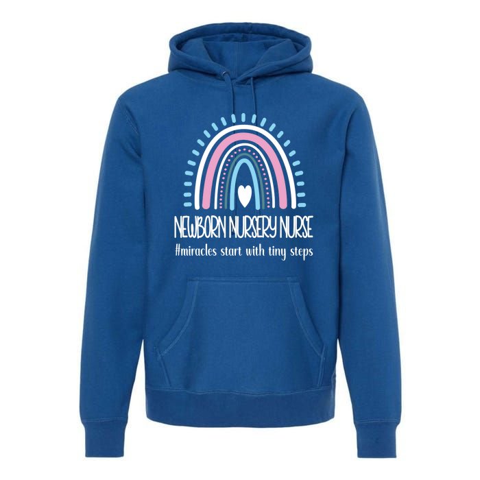 Newborn Nursery Nurse Rainbow Proud Nursery Nurse Gift Premium Hoodie